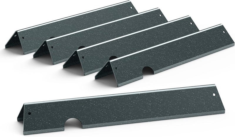 Unicook 66032 Grill Flavorizer Bars for Weber Genesis II/LX 300 Series, Grill Burner Cover Replacement Parts, Heat Shields, Heat Tent, 17-inch Porcelain Steel Flavor Bars for Weber 66795, 5 Pack - Image 1
